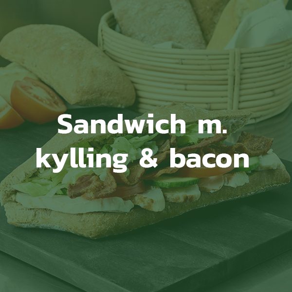Sandwich med kylling og bacon