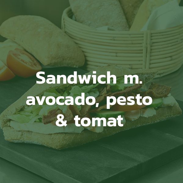 Sandwich med avocado pesto og tomat