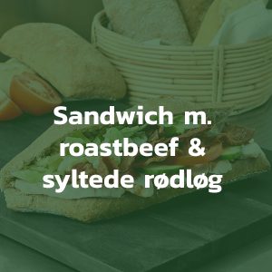Sandwich med roastbeef og rødløg