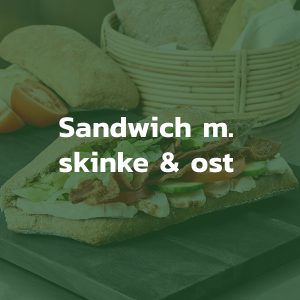 Sandwich med skinke og ost